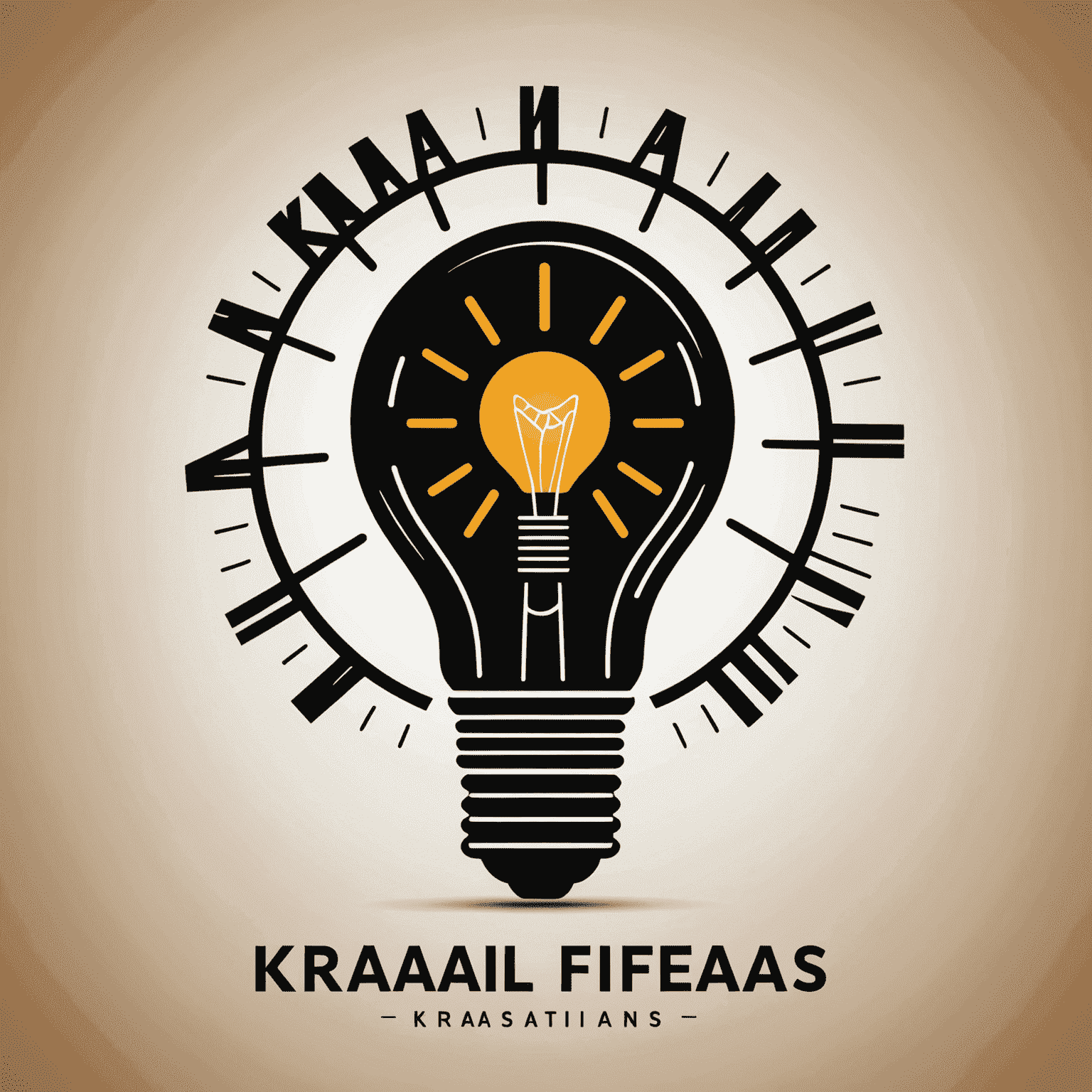 KraalofIdeas logo - An abstract representation of a traditional African kraal with a light bulb in the center, symbolizing innovative ideas in the energy sector