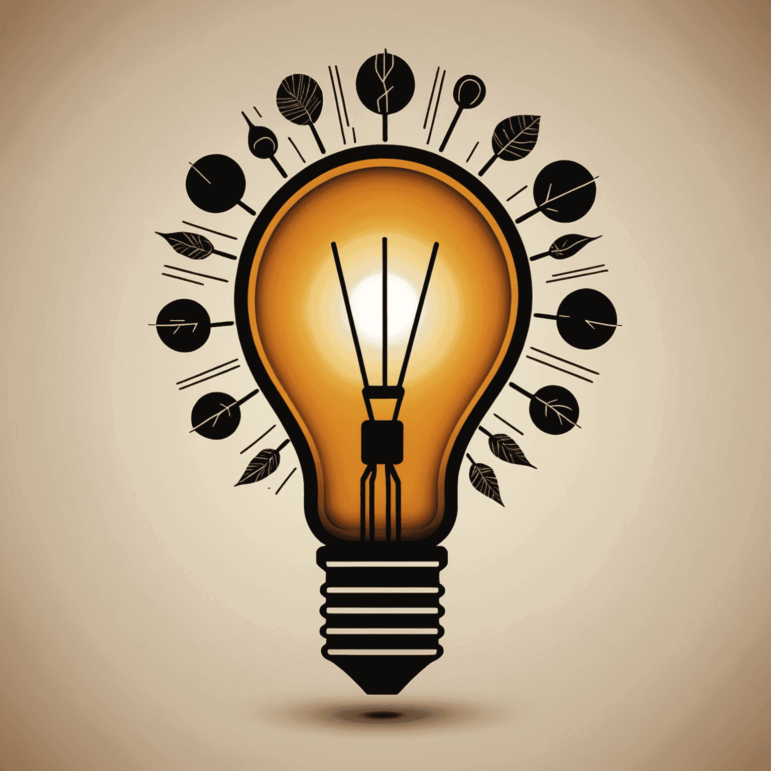 KraalofIdeas logo - An abstract representation of a traditional African kraal with a light bulb in the center, symbolizing innovative ideas in the energy sector