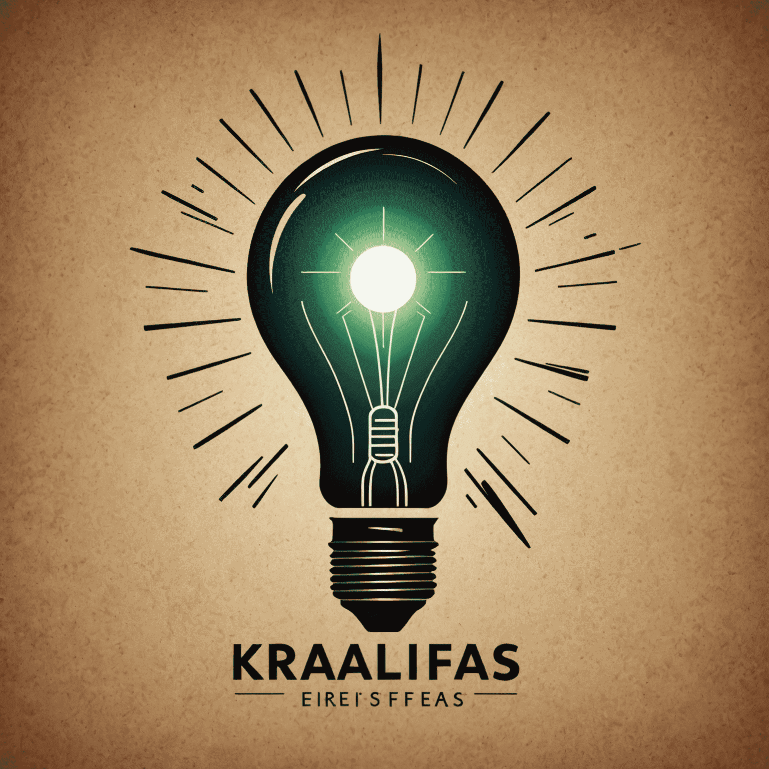 KraalofIdeas logo - An abstract representation of a traditional African kraal with a light bulb in the center, symbolizing innovative ideas in the energy sector