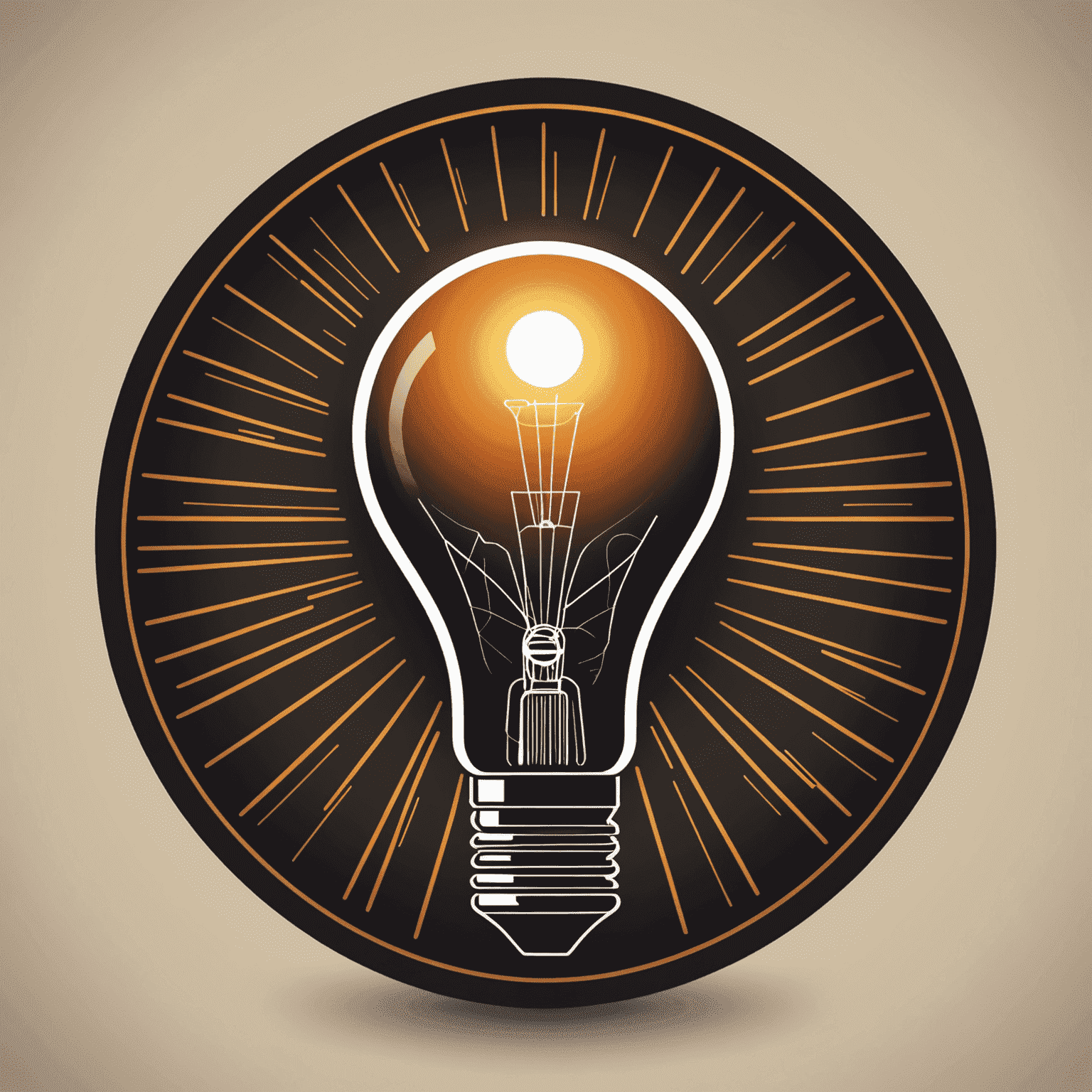 KraalofIdeas logo - An abstract representation of a traditional African kraal with a light bulb in the center, symbolizing innovative ideas in the energy sector