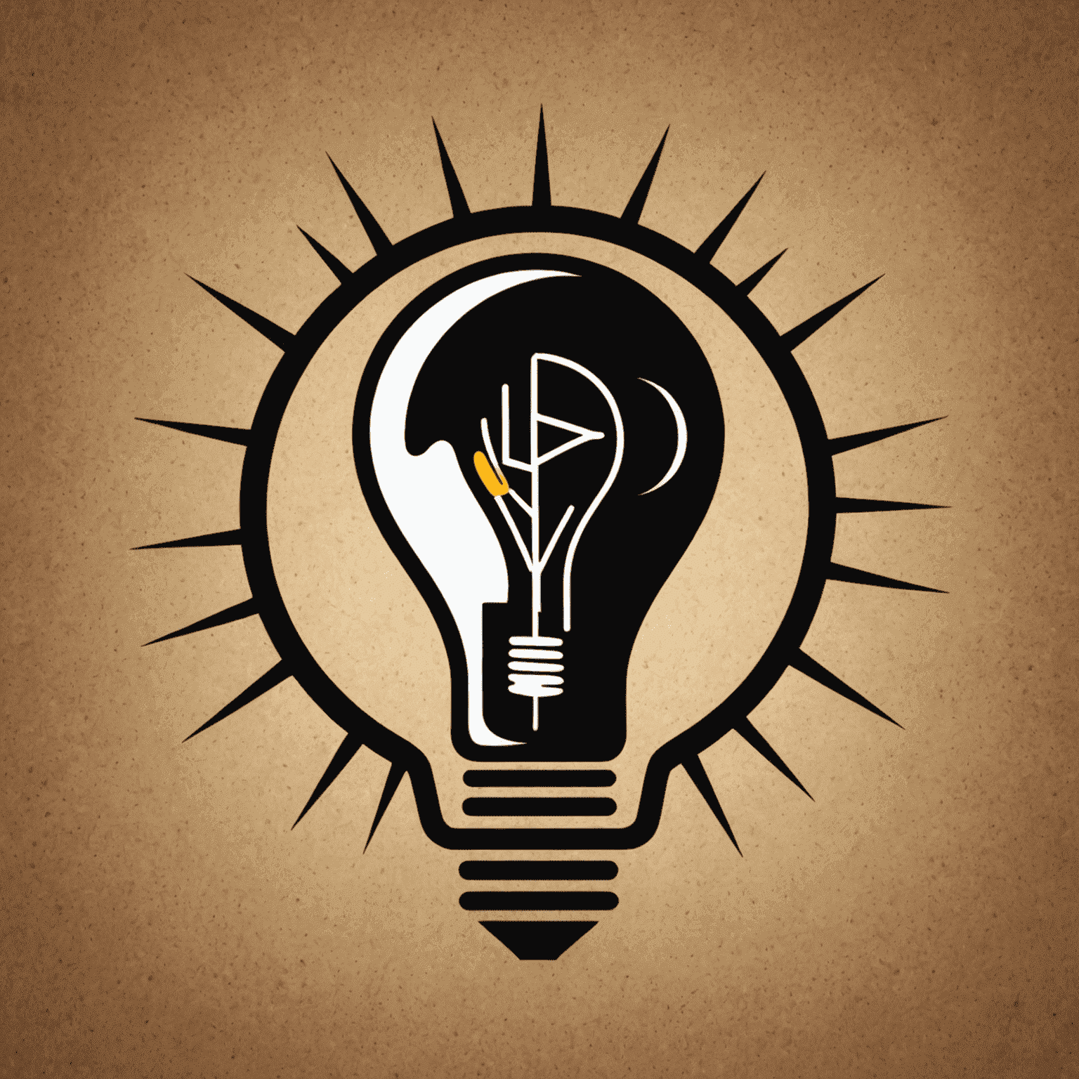 KraalofIdeas logo - An abstract representation of a traditional African kraal with a light bulb in the center, symbolizing innovative ideas in the energy sector