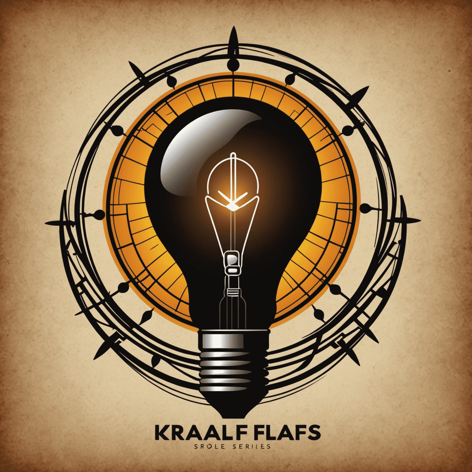 KraalofIdeas logo - An abstract representation of a traditional African kraal with a light bulb in the center, symbolizing innovative ideas in the energy sector