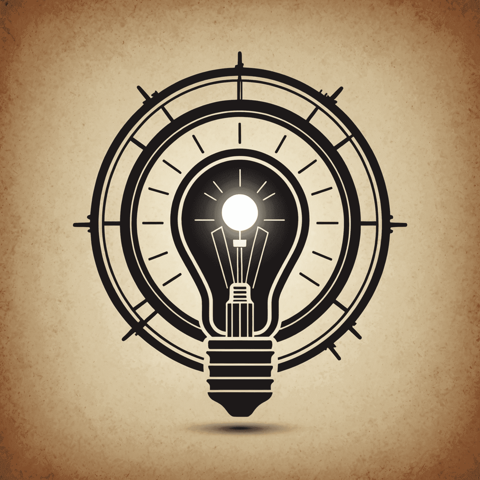 KraalofIdeas logo - An abstract representation of a traditional African kraal with a light bulb in the center, symbolizing innovative ideas in the energy sector