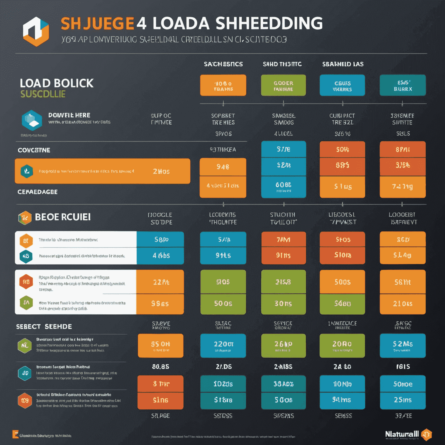 Infographic showing a typical Stage 4 load shedding schedule with time blocks for different areas